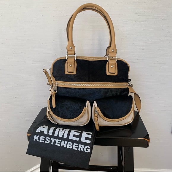 Sac à Main Aimee Kestenberg En Cuir Véritable - Couleur Pêche - Occasion Comme Neuf